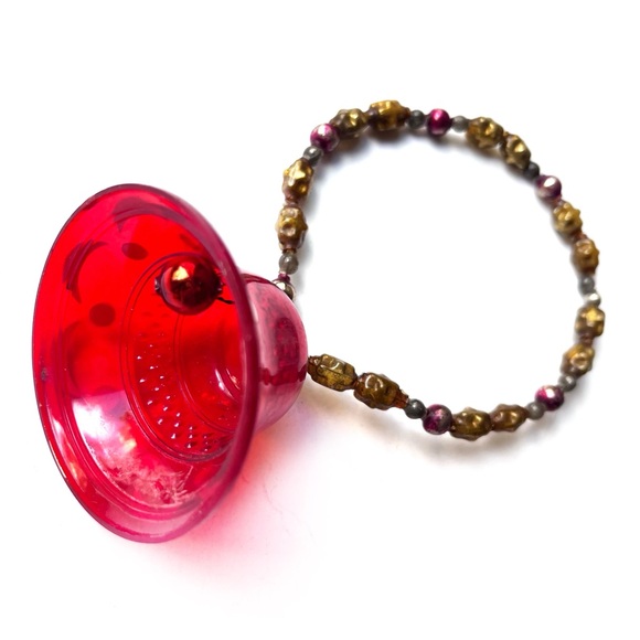 Vintage Irwin Bell with Mercury Glass Beads - Picture 3 of 3